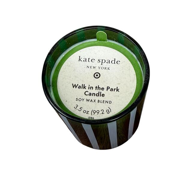 Kate Spade New York x Target Green White Striped Scented Candle Walk In The Park - Picture 3 of 8